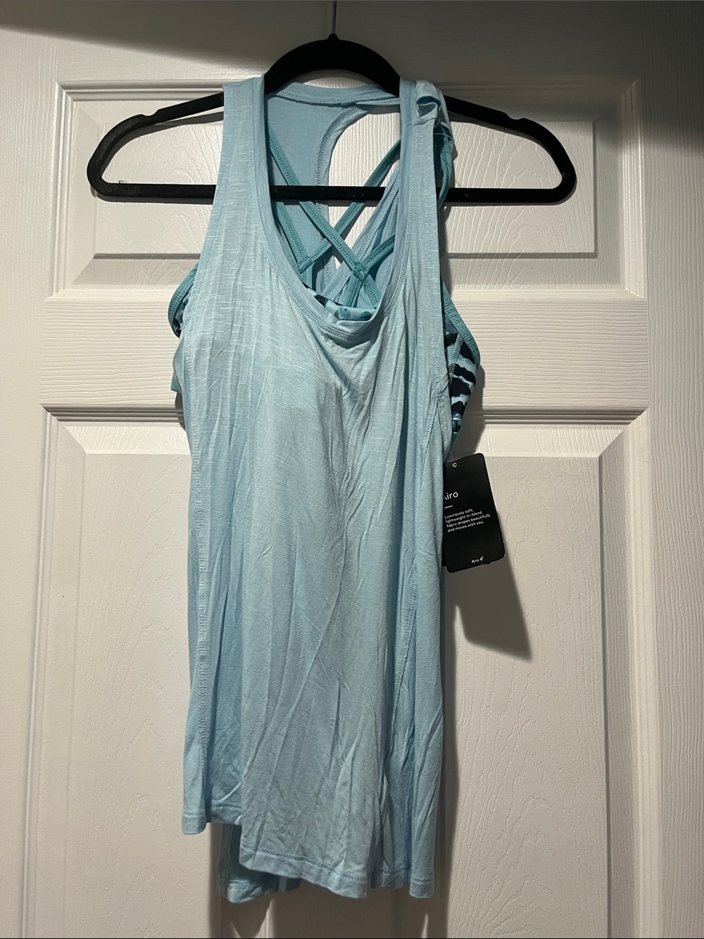 Champion Sky Blue Layered Tank with Crisscross Back